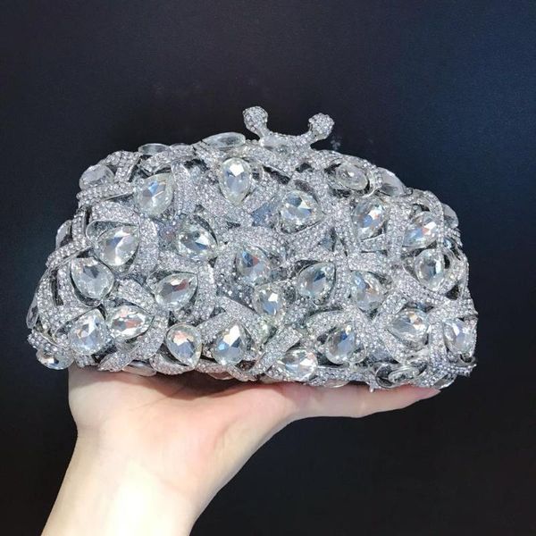 

crystal diamond chain evening bag luxury handbags women bags designer female prom purse bridal shoulder bag