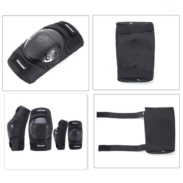 

elbow & knee pads 4pcs sports protector tactical hunting combat protective set pads1, Black;gray