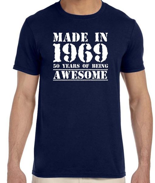 

sport made in 1969, 50 years of being , awesome - men's 50th birthday new 2019 fashion graphic men casual cotton short sleeve t shirt