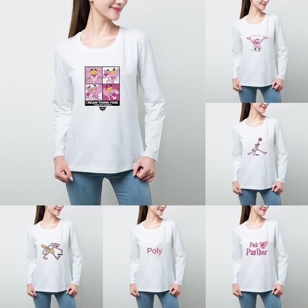 

новая корейская версия a1u7d женщин женщин носить белые длинные пальто рукав ttop t-shirt 2020 дна рубашки вокруг шеи свободной осени и зимо, White