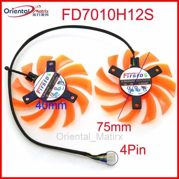 

fd7010h12s dc12v 0.35a 4pin 75mm vga fan graphics card cooling fan1