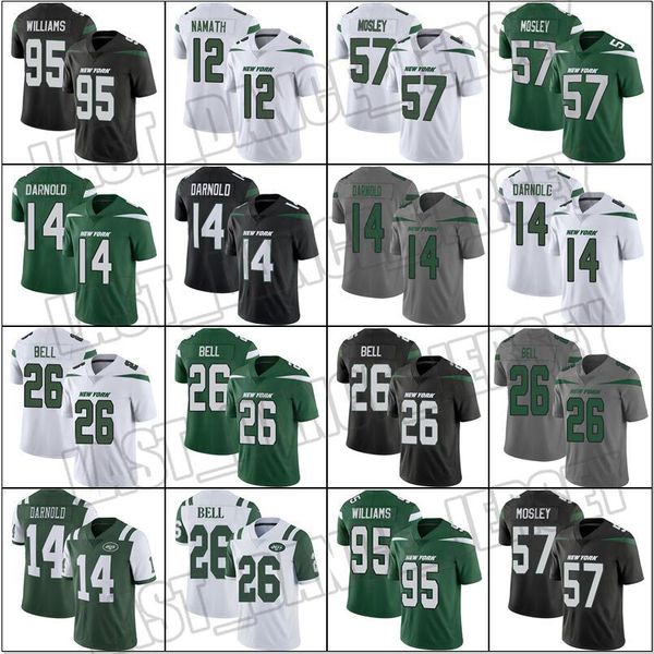 

new york jets sam darnold joe flacco jersey le'veon bell frank gore jerseys chris hogan c.j. mosley quinnen williams xcvb, Black;red