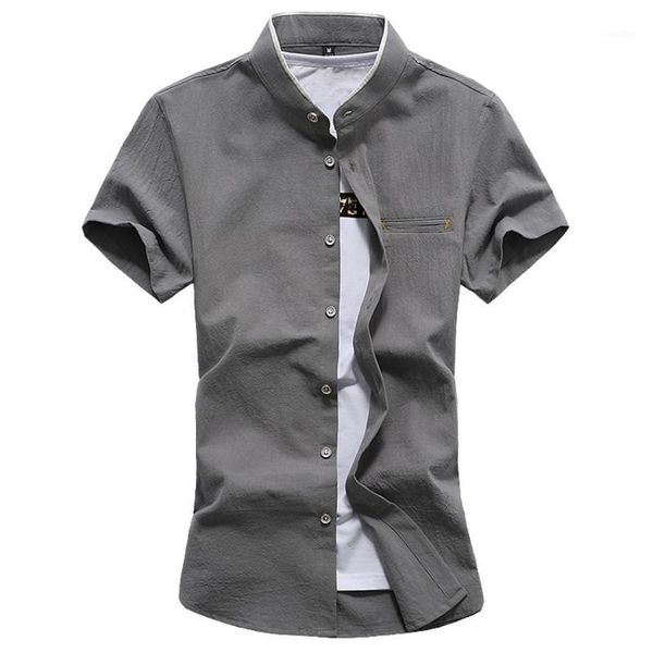 

2020 designs new men shirts summer business long sleeve turn-down collar 100% cotton slim fit popular pure color male shirt1, White;black