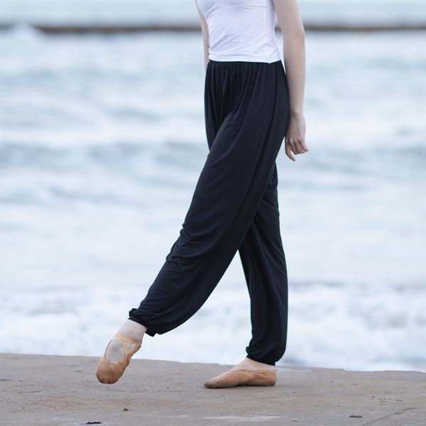 

fall ballet dance pants for dance outfits rave lyrical dance wear black ballerina clothes classical practcie wear jl2073, Black;red