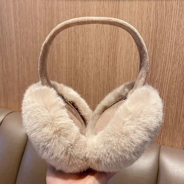

warm color ins korean pure winter lovely plush bag student antie riding earmuff ear muff