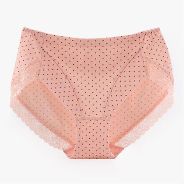 

ruin women cotton panties high waist briefs comfort breathable ladies panties cute dot underwear1, Black;pink