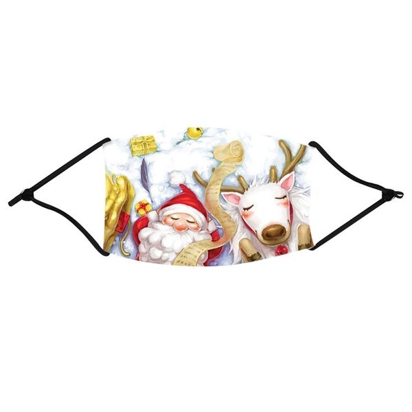

mask children fashion christmas snowman adjustable washable printing face reutilizable shield masque mascarilla 2021z