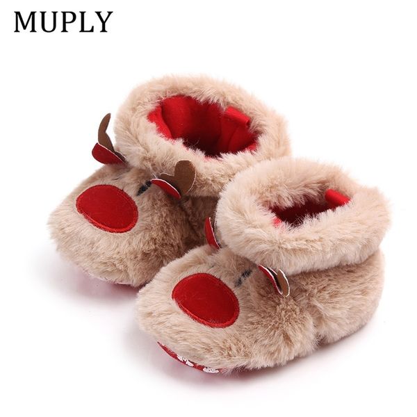 

winter baby girls boys keep warm shoes muply christmas elk first walkers anti-slip newborn toddler infant girl footwear