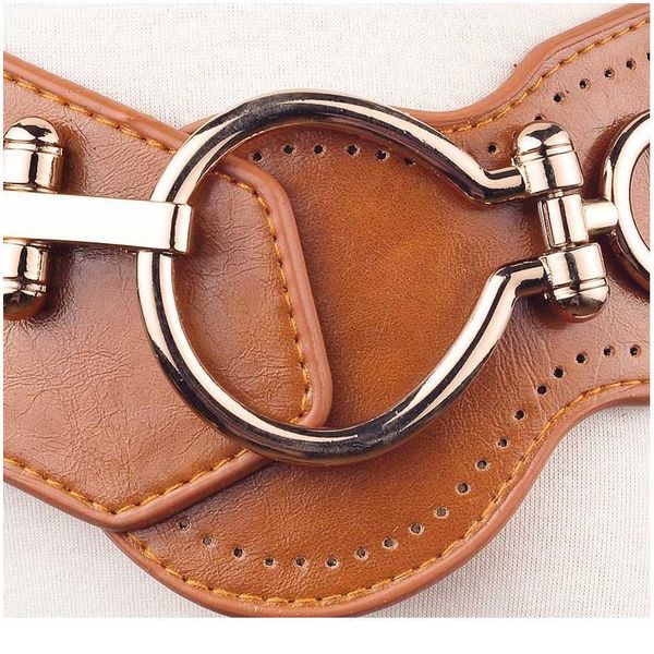 

dinisiton designer cummerbund for women cummerbunds ladies wide strap big buckle elastic band fashion belt jllyid, Black;brown