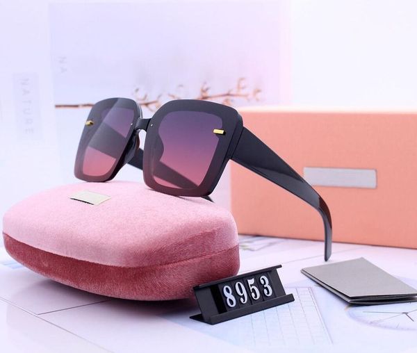 

woman sunglasses beach goggle sunglasses summer adumbral glasses uv400 model 8953 5 color highly quality with box, White;black