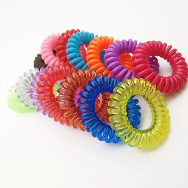 

оптовая candy цвет gum rubber band tie телефонный звонок для волос девушки красочные аксессуары размер 3.5cm sqcpmr homes2007, Silver