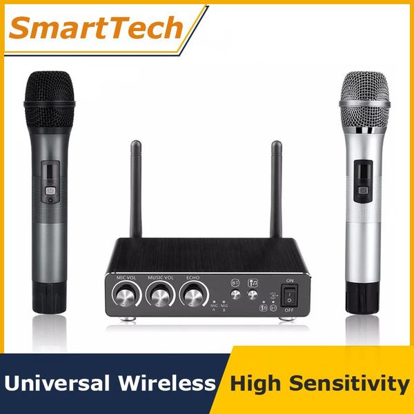

micro k28 wireless dual channel microphone adjustable echo volume digital low distortion for home entertainment conference