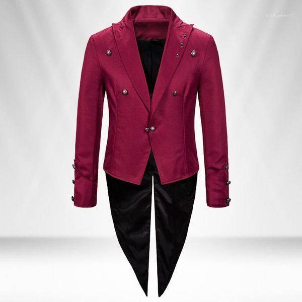 

men's suits & blazers performance costumes fashion stage tuxedo 2021 autumn winter men's party classic slim tailcoat male blazer m, White;black