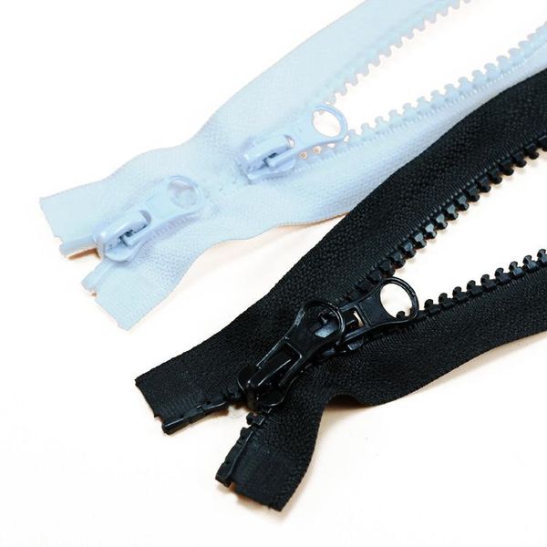 

5 40 60 70 80 90 100 120 150 300cm plastic resin zipper black white open end zip for diy sewing coat clothing tent accessories wmtdai