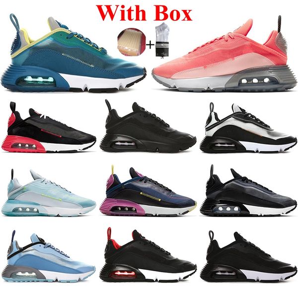 

with box 2090 running shoes for men green black pure platinum navy magente lava glow women breathable sport 2090s sneakers trainers 36-45