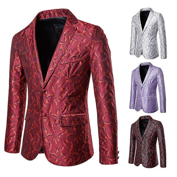 

casual fashion 2019 color new men's slim suit coat, White;black