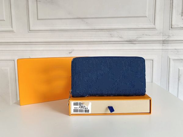

luxurys designers women wallets men wallets coin purse fashion classic style denim zipper wallet 2021 est wallets, Red;black