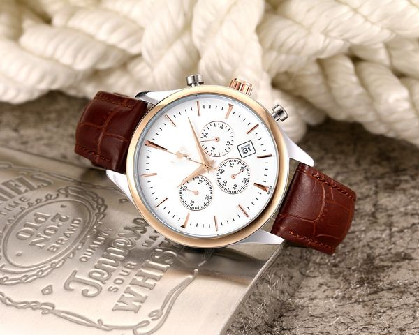 

new spot men's leisure langjia watch factory direct sales, Slivery;brown