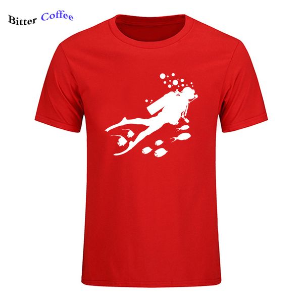 

summer new one diving man and fish men's t shirt pure casual short sleeve t-shirts men short sleeve tee sport hooded sweatshirt hoodie