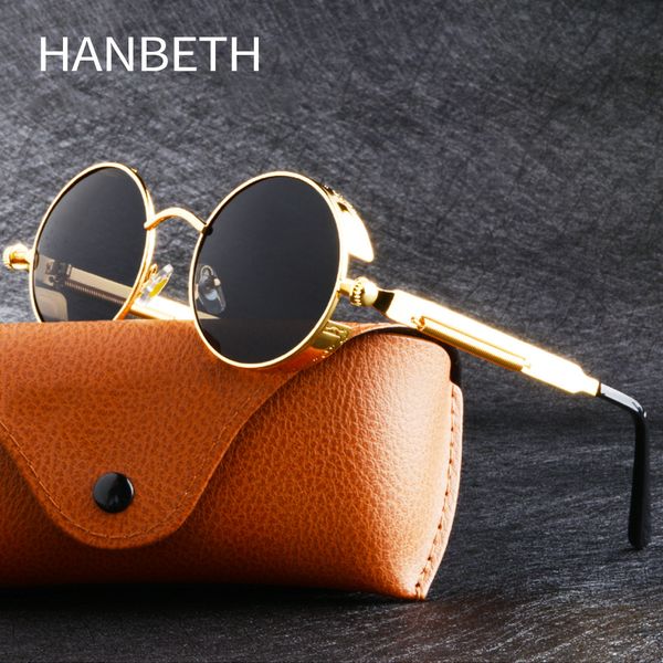 

metal polarized sunglasses men gothic steampunk sun glasses womens fashion retro vintage shield eyewear shades male uv400, White;black