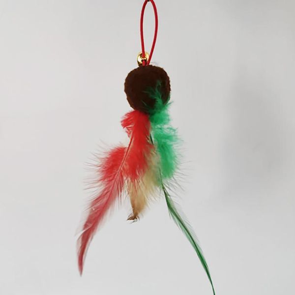 

10pcs replacement cat feather toy set cat feather teaser wand ball toy for kitten cat funny playing toys jllzna