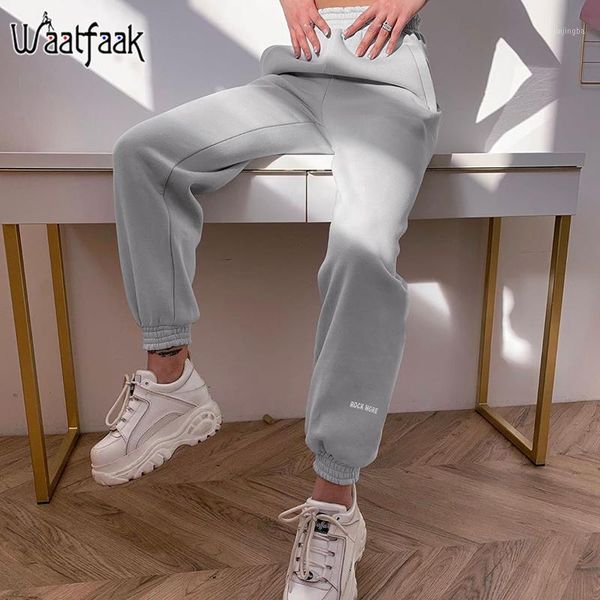 

waatfaak fitness gym womens joggers pants summer casual capris pants harem letter print grey sweatpants women harajuku trousers1, Black;white