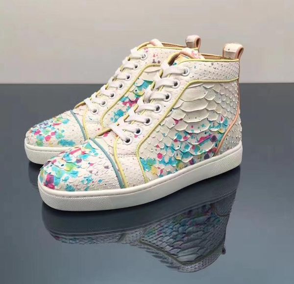 

high red bottom sneakers shoes for party men's sneaker pecfect walking shoes luxury leather orlato python sports sneakers casual walkin, Black