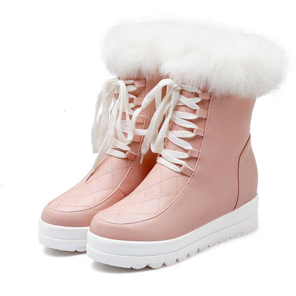 

2021 new keep warm winter snowboots finger foot rentals up + zip fashion on boots for women wvt1, Black