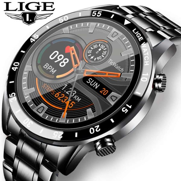 

in 2021, waterproof sports men's smart watch with touch screen and bluetooth
