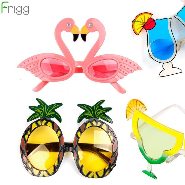 

frigg hawaii beach pineapple flamingo sunglasses bachelorette hen decoration carnival supplies bride party favor