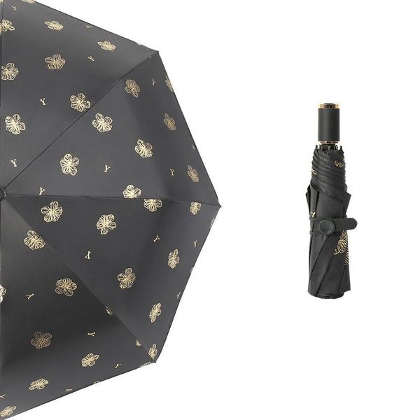 

fashion five folding umbrella rain black coating women men mini parasol girls waterproof portable travel sun umbrellas bbyakg bdetoys