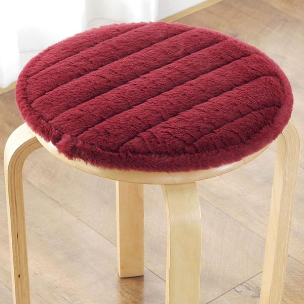 

cushion/decorative pillow winter thicken chair cushion plushi fabric seat mat super soft round cushions home decoration office pad