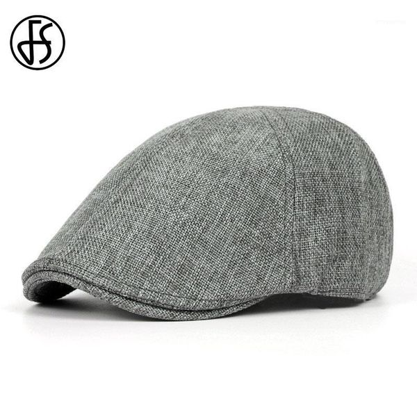

fs summer retro mens beret caps sun breathable berets for men women elegant flat caps cabbie ivy ladies adjustable1, Blue;gray