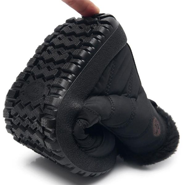 

women boots snow for winter warm ankle short bootie casual waterproof shoes warm shoes woman comfort boots comfortable, Black