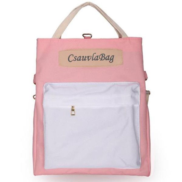 

canvas backpack female multi-functional student bag fashion trend messenger bag