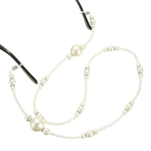 

new acrylic pearl silver flower beads chain glasses chains necklace reading glasses eyeglasses holder rope accessories h jlljto