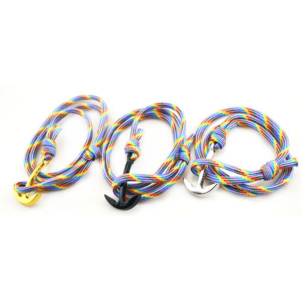 

popular design bracelet three kinds anchors charm design personality jewelry gift choose zinc alloy provide dropshipping, Golden;silver