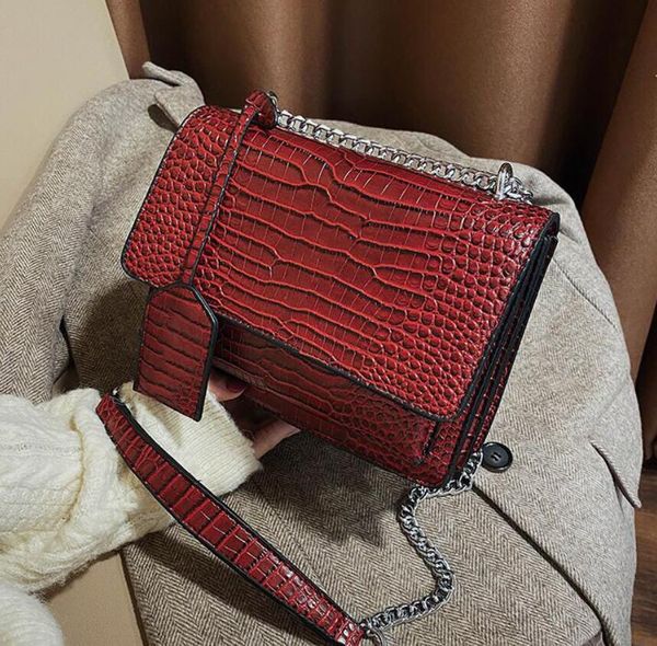 

design women handbags purse chain crossbody bag lady shoulder bags alligator fashion bags flap sale