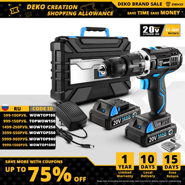 

deko gcd20du3 20v max household diy woodworking lithium-ion battery cordless drill driver power tools electric drill power drill