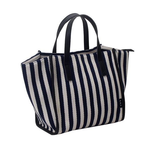 

2020 new striped canvas bag women's shoulder messenger bag handbag