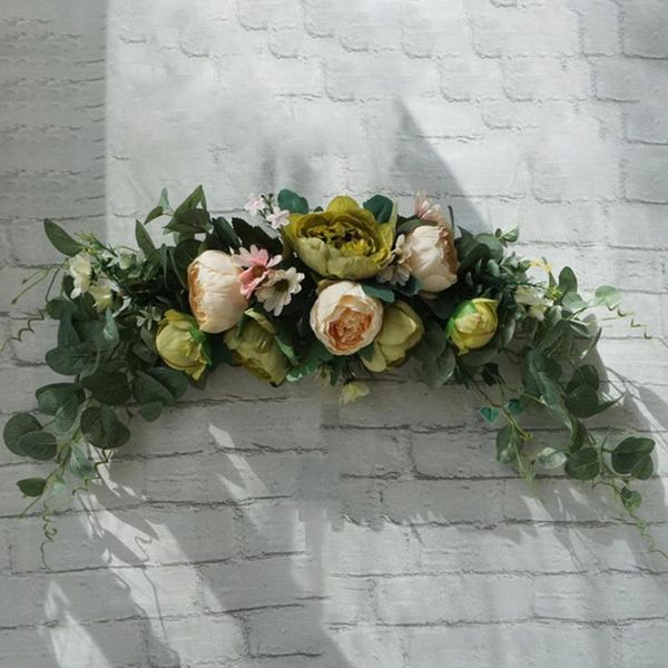 

decorative flowers & wreaths artificial flower wreath door threshold garland dried home wedding party wall bride bouquet xmas decoration