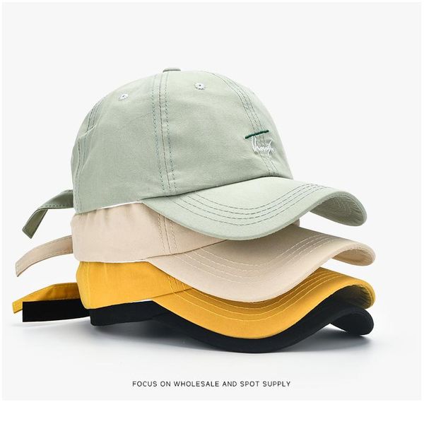 

2020 new style korean-style cool side edge lettered embroidered baseball cap men and women shopping daily life wear coll bbyrji, Black;green