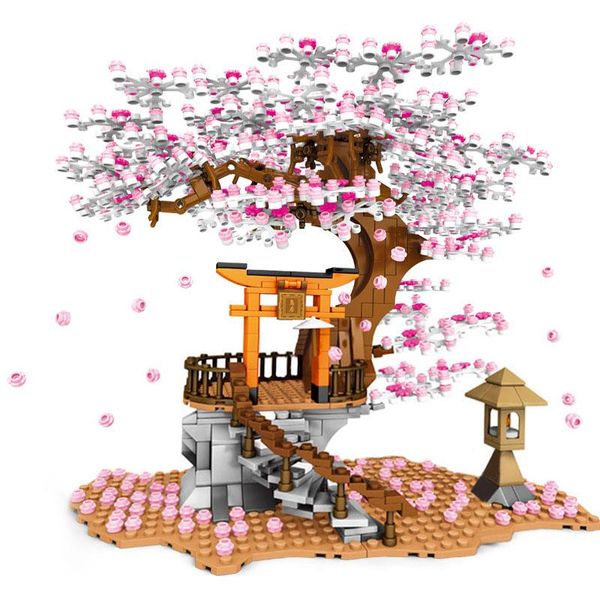 

new model building bricks kits toy city street cherry tree flowers view building blocks moc sets diy toys for children qylpxz mywjqq