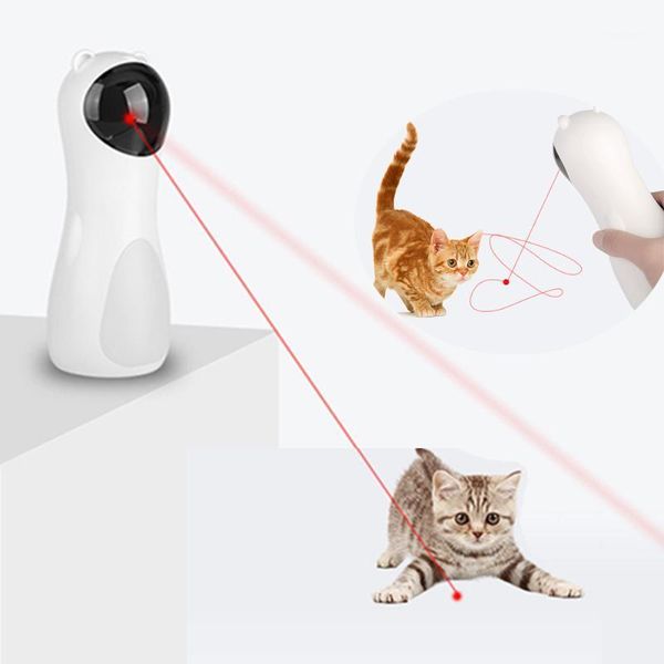 

cat interactive toy automatic cat laser pointer for cats led laser funny toy usb/battery charging pet training exercise chaser1