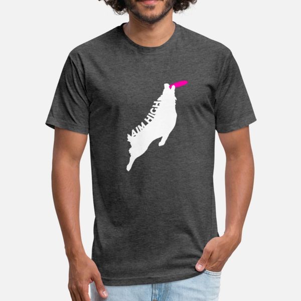 

disc dog- aim high (w/o tail and pink disc) designers graphic t shirt leisure digital printing vintage tracksuit hoodie sweatshirt