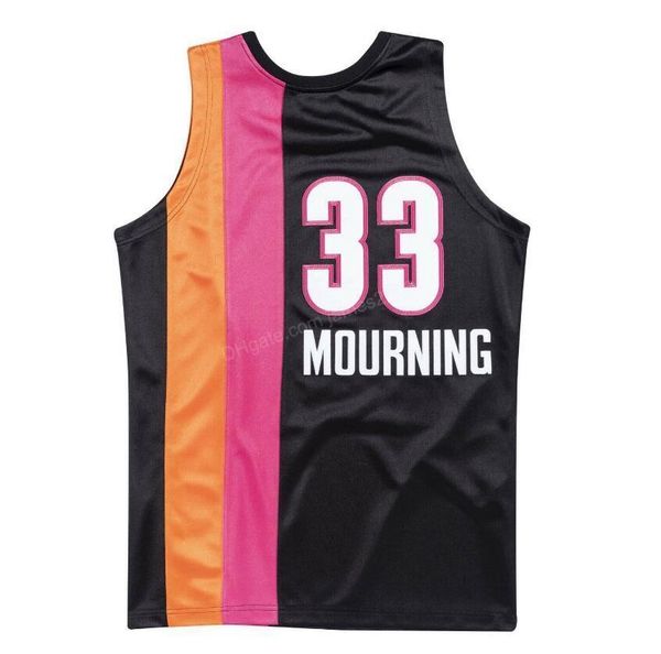 

custom #33 mourning basketball jersey men's all stitched black any size 2xs-3xl 4xl 5xl name or number quality, Black;red