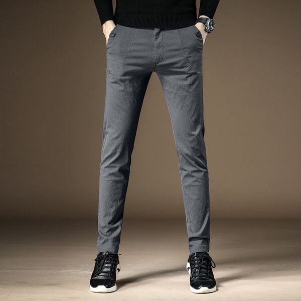 

pmumu trousers sports padded new cotton trousers cotton autumn casual men's black legged pants fashion slim men's versatile pants, Blue