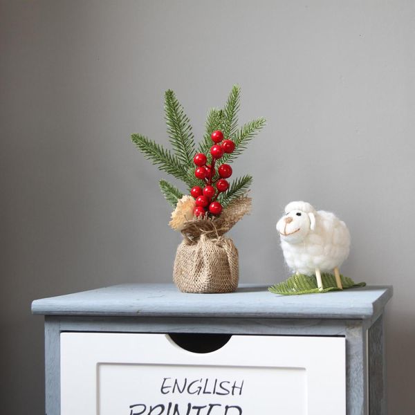 

ornament table mini xmas tree gift merry christmas home decoration new year 9om4