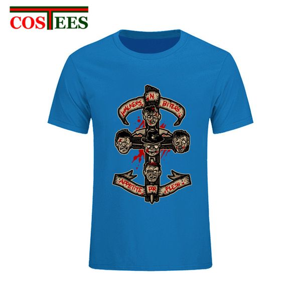 

спорт summer men t shirt +2017 известная марка fashion the walking dead аппетит для flesh тенниска o-образным вырезом хлопок аякса джерси me