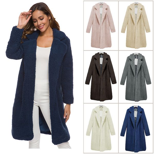 

women's lamb velvet jacket women's winter lamb velvet mid-length coat design loose jacket ladies clothing warmth trend soft jacket, Black